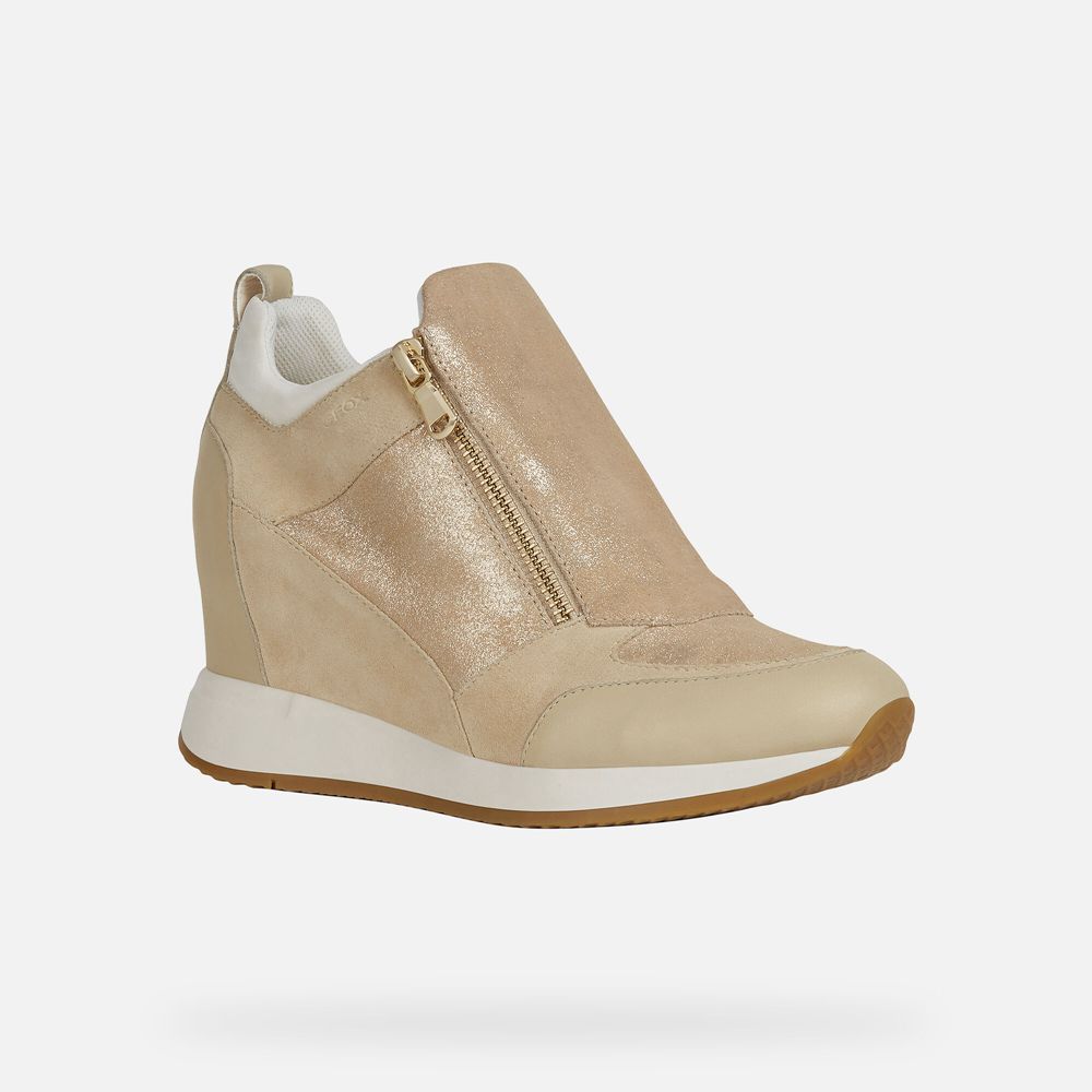 Geox Bayan Spor Ayakkabı Bej Rengi - Nydame - CMS-632079